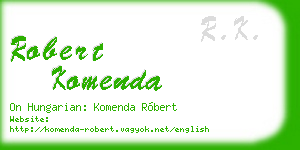 robert komenda business card